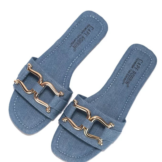 Denim Link Sandal